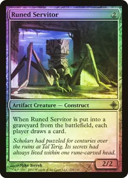 MTG - Runed Servitor - Foil - Rise of the Eldrazi - Magic the Gathering - Image 1