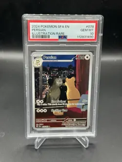 Pokemon TCG Persian Shrouded Fable Illustration Card 078/064 PSA 10 - Image 1