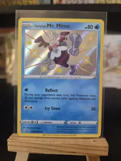 Pokemon TCG Galarian Mr. Mime Shining Fates Holo Card SV020/SV122 - Image 1