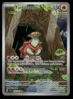 Pokemon Cards Turtonator 146/142 Holo Stellar Crown Illustration Rare NM - Image 1