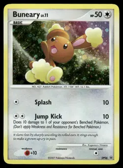 Pokemon Cards Buneary DP06 Diamond and Pearl Promos Holo Promo LP - Image 1