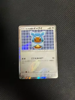 Poncho-Wearing Eevee Glaceon 143/SM-P Japanese Pokemon Card Promo from Japan - Image 2