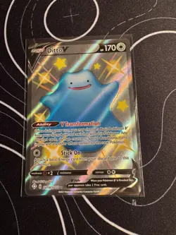 Pokemon Card Ditto V SV118/SV122 Full Art Holo Foil Shining Fates Rare - Image 1
