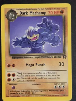 Pokemon TCG Dark Machamp [Team Rocket] Card #27 - NM - Image 1