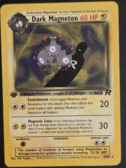 Pokemon TCG Dark Magneton [Team Rocket] 1st Edition Card #28 - NM - Image 1