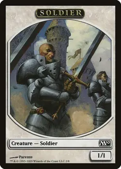 Soldier Token 10x - White - Parente Art - M10 Core Set 2010 MTG Magic NM - Image 1