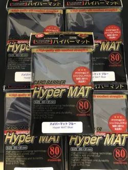 KMC Hyper Mat Blue Card Sleeves (66x91mm) 5 packs x 80 sleeves | MTG, Pokemon - Image 1