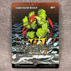 MTG Underworld Breach Borderless TMNT Source Material PZA #10 Foil NM - Image 1