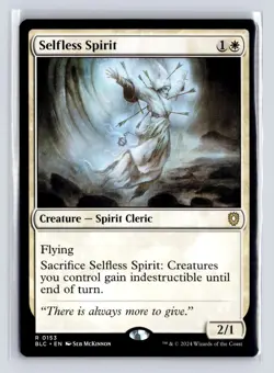 Selfless Spirit 153 Regular Rare Commander: Bloomburrow Magic: The Gathering NM - Image 1