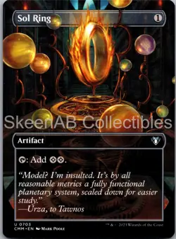 MTG SkeenAB Sol Ring (Borderless) Commander Masters NM - Image 1