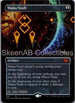 MTG SkeenAB Mana Vault (Borderless) FOIL Double Masters 2022 NM - Image 1