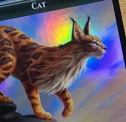 X 1 Cat Token FOIL NM-M M21 020 MTG Magic The Gathering - Image 1