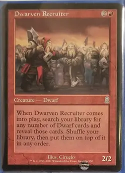 1x Dwarven Recruiter NM x1 -- Odyssey -- MTG - Image 1