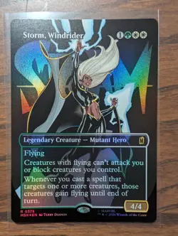 Storm Windrider Borderless Foil 375 Marvel Super Heroes Magic the Gathering - Image 1