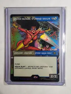 Magic - Spider-Woman, Stunning Savior 0230 (Borderless) Marvel's Spider-Man Foil - Image 1