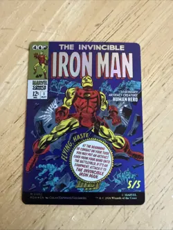 MTG Marvel Super Heroes - Tony Stark Invincible Iron Man - Borderless Foil - Image 1