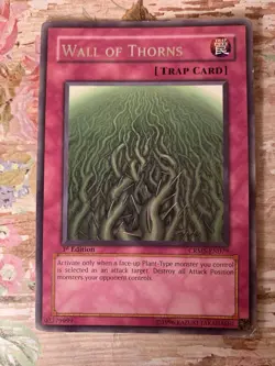Yu-Gi-Oh! TCG Wall of Thorns CRMS-EN079 1st Edition Rare LP - Image 1