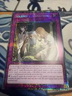 Yugioh Solemn Accusation Starlight Rare BLZD-EN079 Near Mint - Image 1