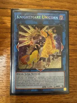 YuGiOh - Knightmare Unicorn - Alt Art - RA01-EN043 - Secret - 1st NM - Image 1