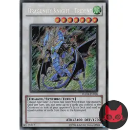 Yugioh Dragunity Knight - Trident HA04-EN028 Secret Rare LP - Image 1