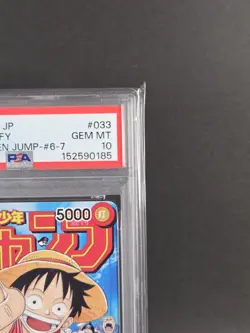 PSA 10 Monkey D. Luffy P-033 PROMO Jump ONE PIECE Card Game Limited Japanese - Image 3