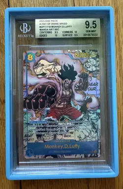 2025 One Piece Monkey.D.Luffy Secret Rare Manga Alt Art #OP11-118 BGS 9.5 - Image 1