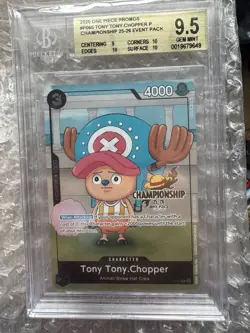 One Piece TCG Tony Tony Chopper P-065 Promo Championship Stamp 25-26 BGS 9.5 - Image 1