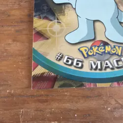 Pokemon Card Machop 66 Blue Logo Holo Foil TV Animation Topps Pokemon - Image 2
