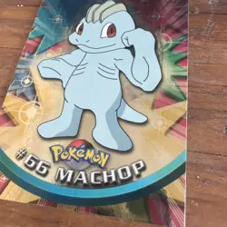 Pokemon Card Machop 66 Blue Logo Holo Foil TV Animation Topps Pokemon - Image 4