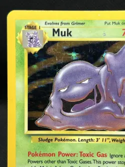 Muk - 13/62 - Moderately Played Holo Rare Unlimited Pokemon Card - Fossil - Image 3