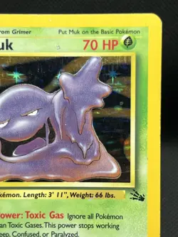 Muk - 13/62 - Moderately Played Holo Rare Unlimited Pokemon Card - Fossil - Image 4