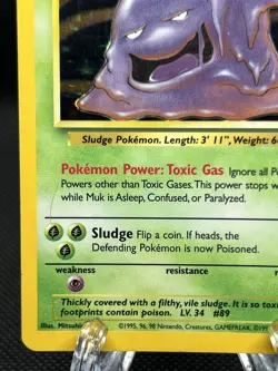 Muk - 13/62 - Moderately Played Holo Rare Unlimited Pokemon Card - Fossil - Image 5