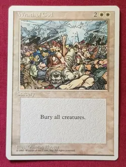 Magic The Gathering 4TH EDITION WRATH OF GOD white card MTG - Image 1