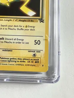 CGC 9 MINT Pikachu # 4 WB Movie WOTC Black Star PROMO Pokemon Card - Image 4