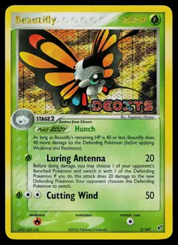 Pokemon Card - Beautifly Deoxys 2/107 Holo Reverse Holo Stamped - Image 1