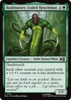 ~ Bushmaster, Coiled Henchman ~ NM ~ Commander: Marvel Super Heroes ~ MTG ~ - Image 1