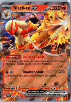 Blaziken ex Journey Together 024/159 Double Rare Holo Near Mint - Pokemon Card - Image 1