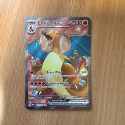 Charizard EX Holo Rare Pokemon TCG Card 183/165 Scarlet & Violet 151 NM - Image 1