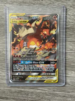 Reshiram & Charizard GX SM201 Holo Black Star Promo Card Sun & Moon - Image 1