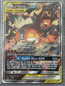 Reshiram & Charizard GX SM201 Holo Black Star Promo Card Sun & Moon - Image 2