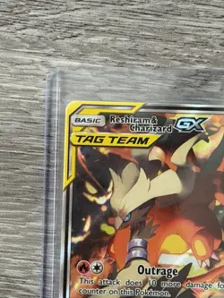 Reshiram & Charizard GX SM201 Holo Black Star Promo Card Sun & Moon - Image 4