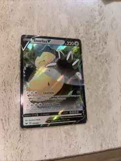 Snorlax V Pokemon Card Holo Rare Sword & Shield 141/202 - Image 3