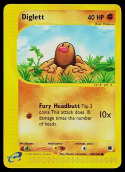 Pokemon Card Expedition Diglett 106/165 Common - Image 1
