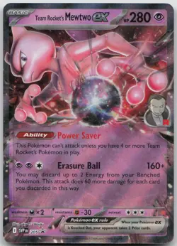 Team Rocket's Mewtwo ex Holo Promo SV: Scarlet & Violet Promo Cards 205 NM - Image 1