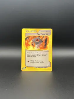 Fire Cube 01 Aquapolis 122/147 Uncommon Pokemon Card 2002 LP - Image 1
