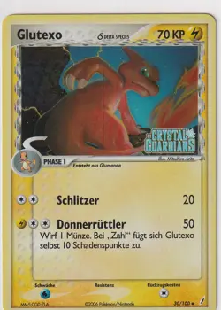 Pokemon Karte EX Crystal Guardians Nr. 30/100 Glutexo Reverse Holo deutsch - Image 1