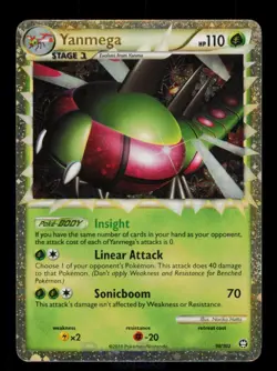 Pokemon Card Yanmega 98/102 HGSS Triumphant Holo Prime Rare Vintage NM 2010 - Image 1