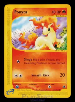 Pokemon Card Ponyta 126/165 Expedition Base Set Common WOTC NM 2002 - Image 1