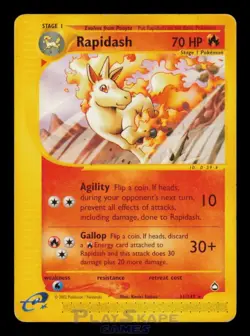Pokemon Card Rapidash 31/147 Aquapolis Rare Non-Holo WOTC Vintage LP 2002 - Image 1