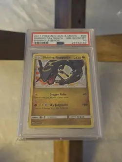 PSA 10 Shining Rayquaza 56/73 Shining Legends Holo Sun & Moon 2017 Pokemon Card - Image 1